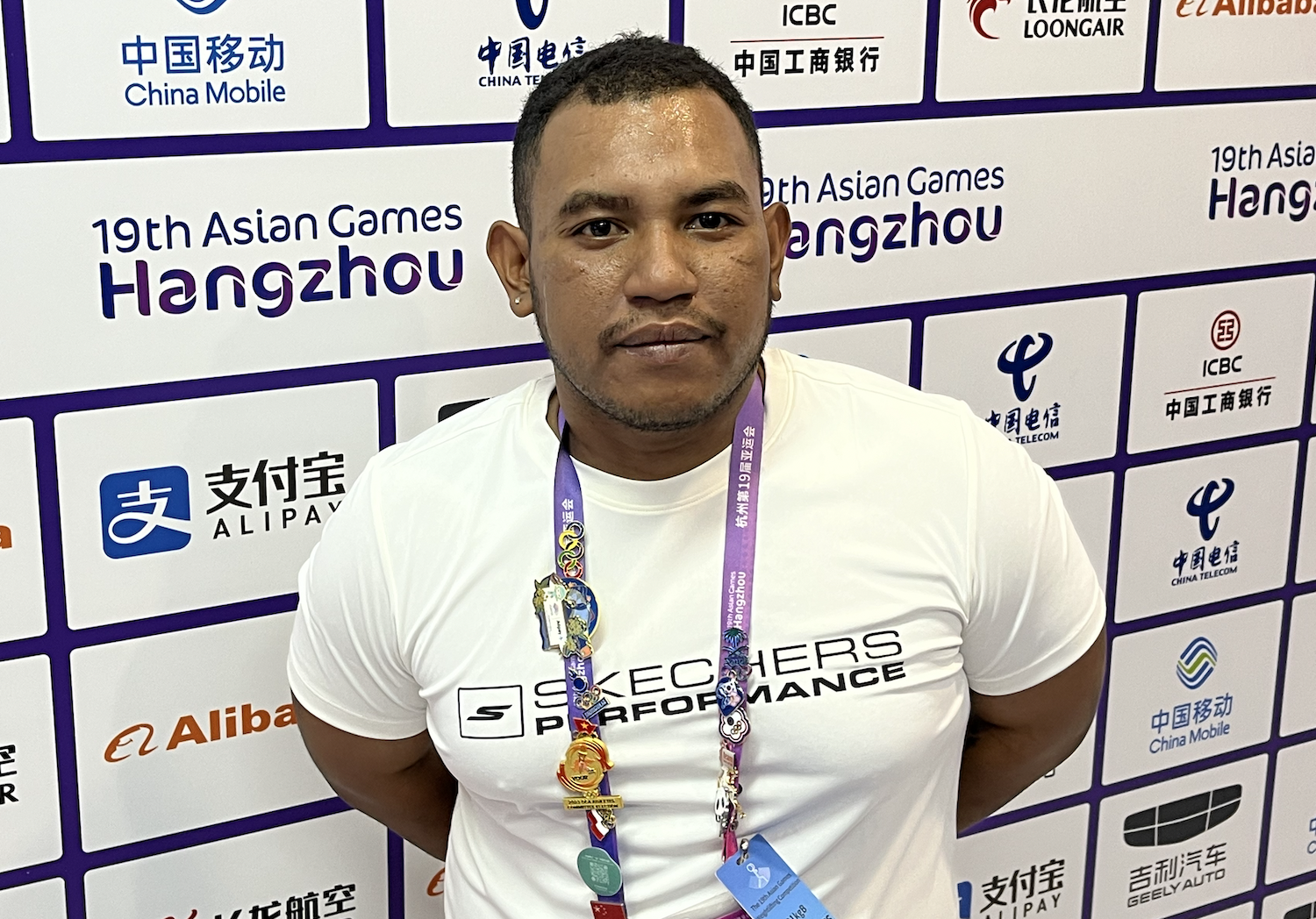 Timor Leste weightlifter José Garcia was hoping to improve his Paris 2024 chances at the Asian Games in Hangzhou but things did not go to plan ©ITG  