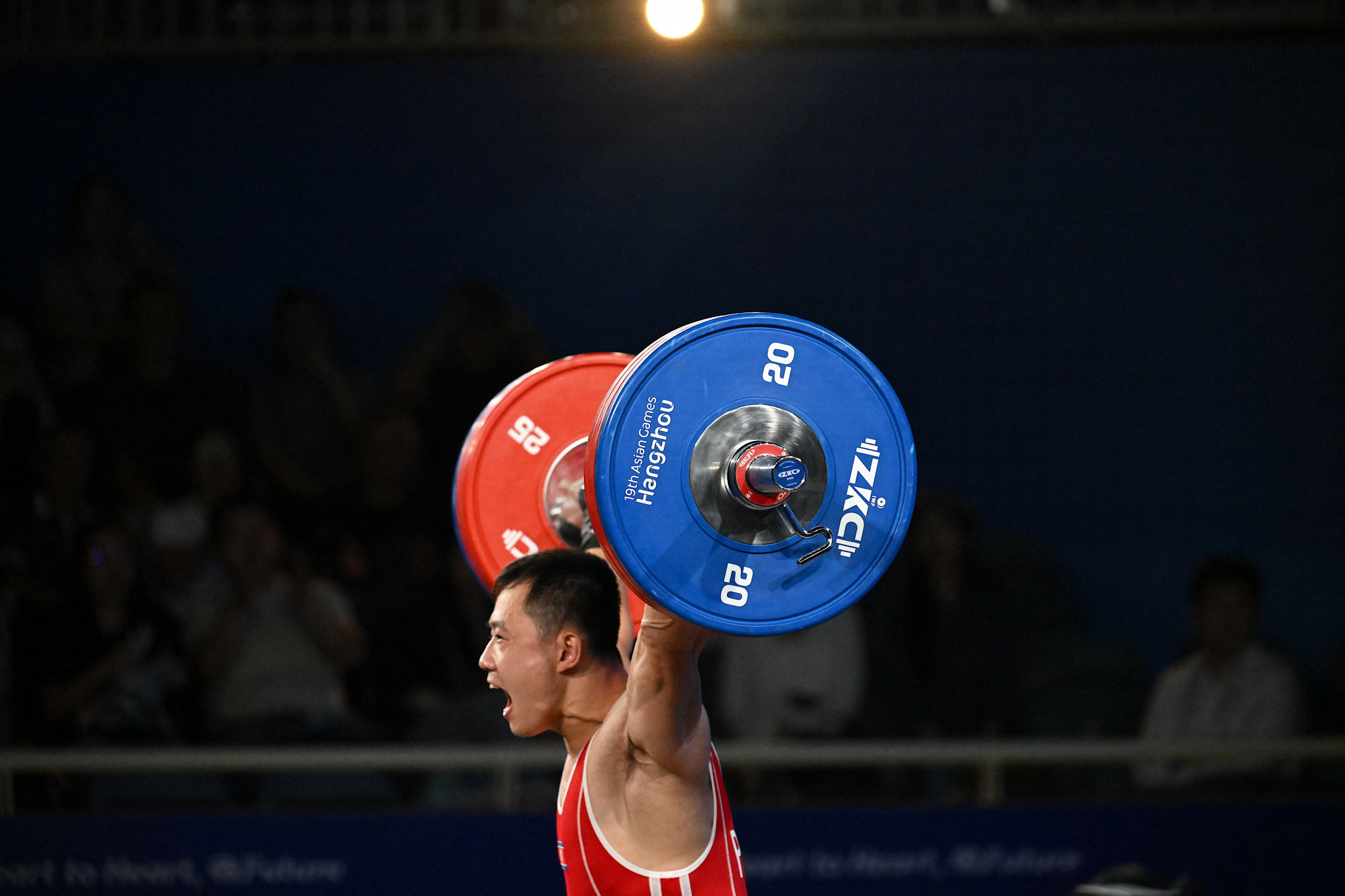 North Korean weightlifter Ri Chongsong won the Asian Games gold medal  but failed to set a world record ©Getty Images