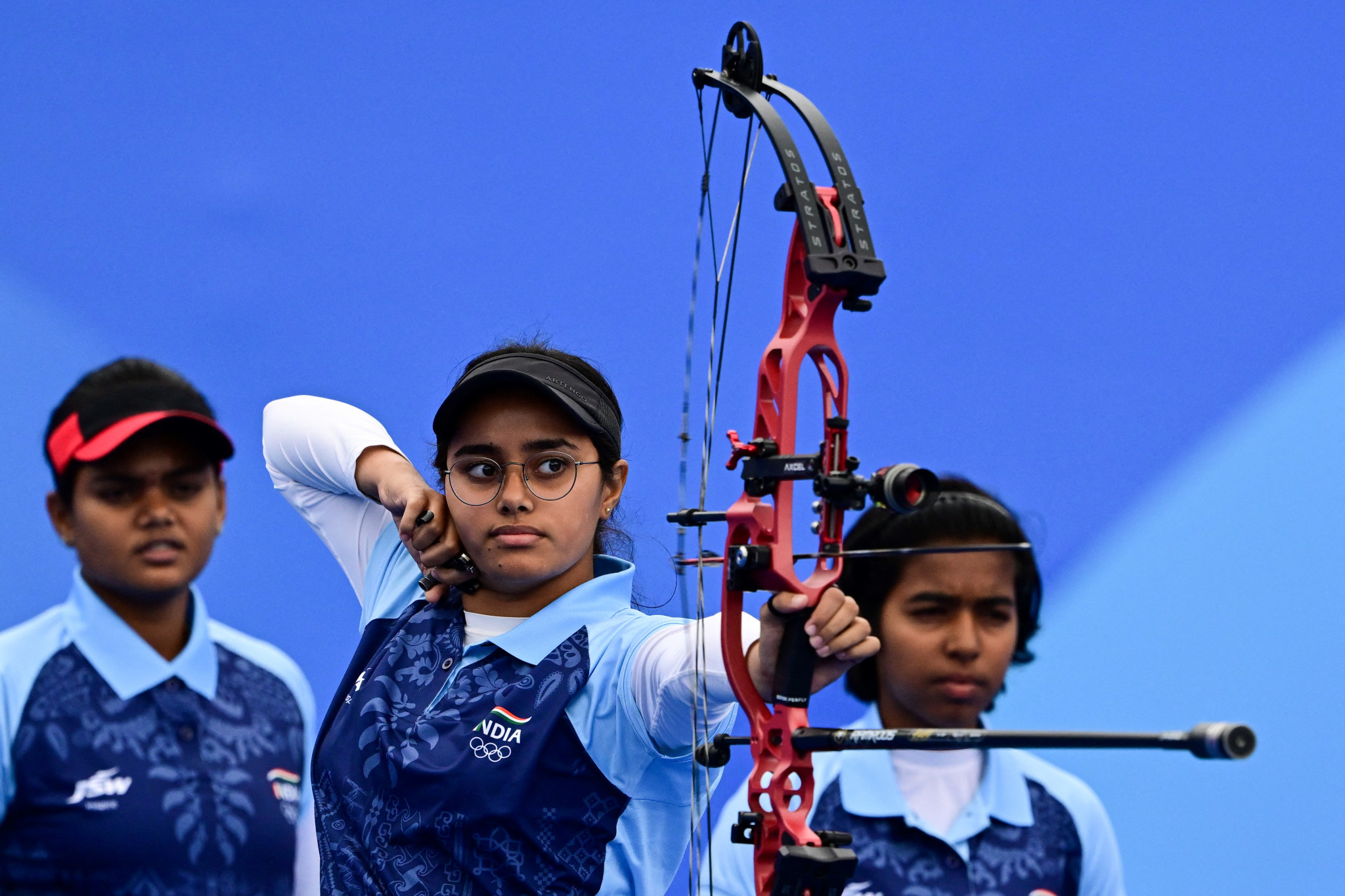India secured a dramatic 230-229 victory over Chinese Taipei in the women's team compound 24 arrow 50m final that went down to the wire ©Getty Images