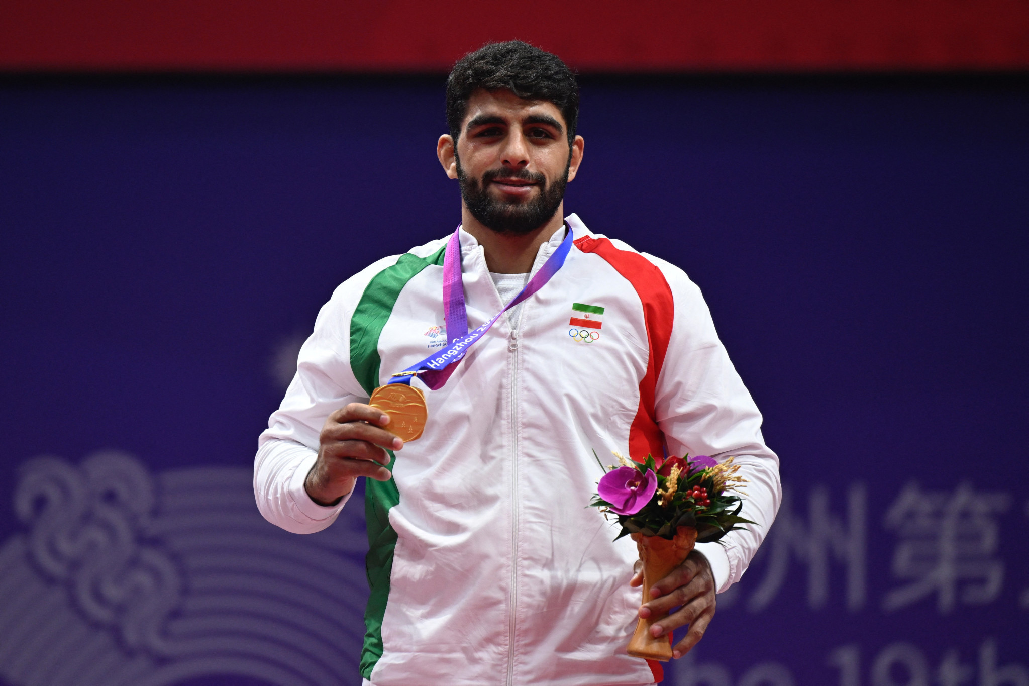 Olympic bronze medallist Mohammad Hadi Saravi bagged his first Asian Games title in the men's Greco-Roman 97kg wrestling tournament ©Getty Images