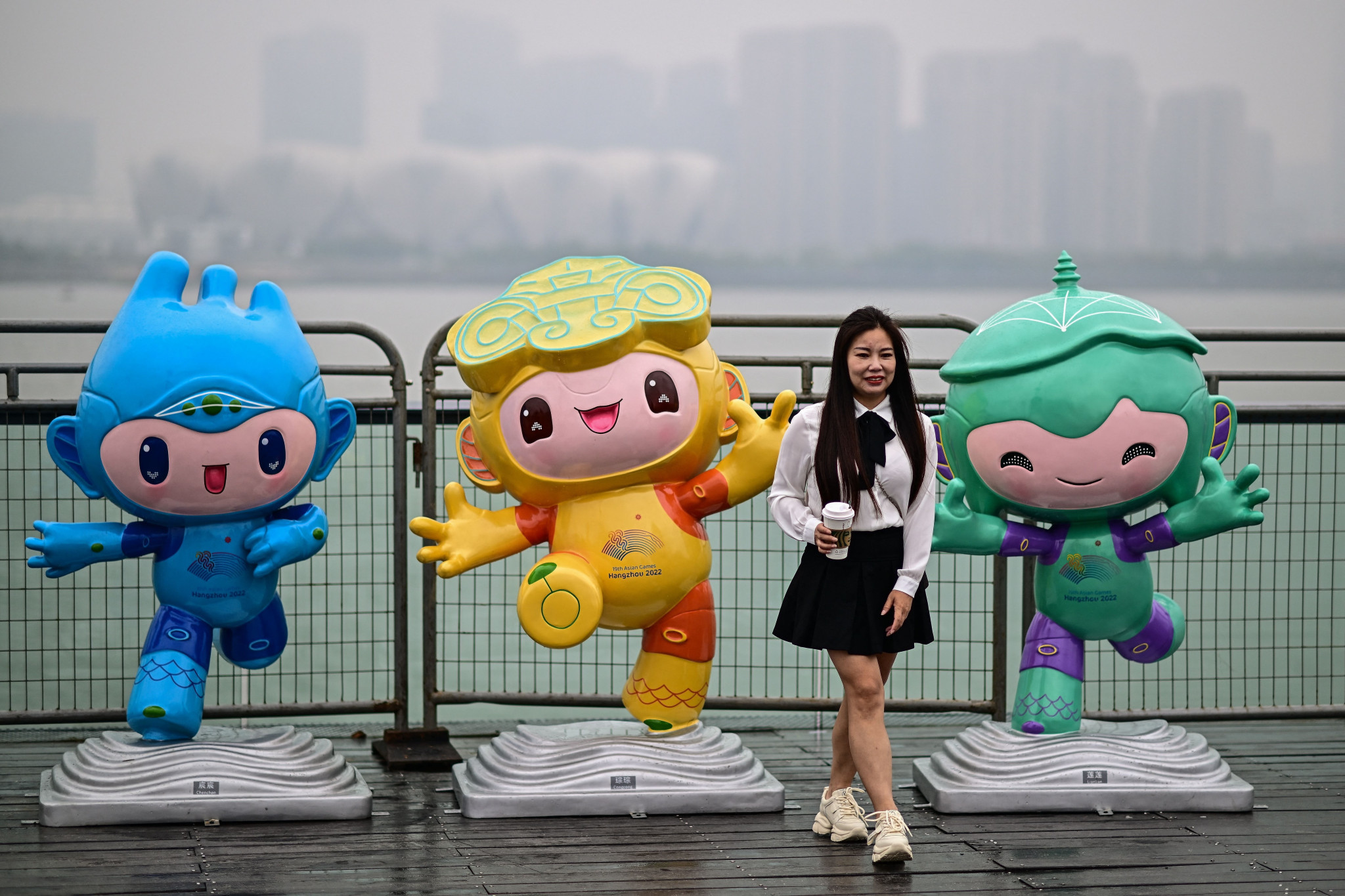 The Hangzhou 2022 mascots have proven to be a big hit during the Asian Games ©Getty Images