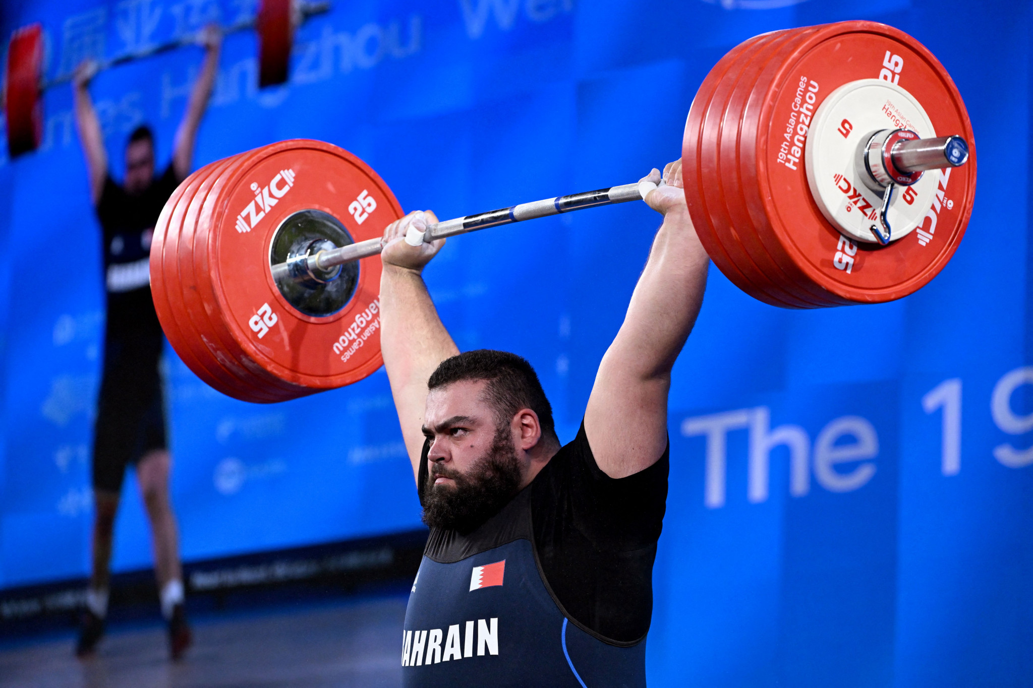 Bahrain super-heavyweight won the men's +109kg title by 31 kilograms on the final day of weightlifting action at the Asian Games in Hangzhou ©Getty Images