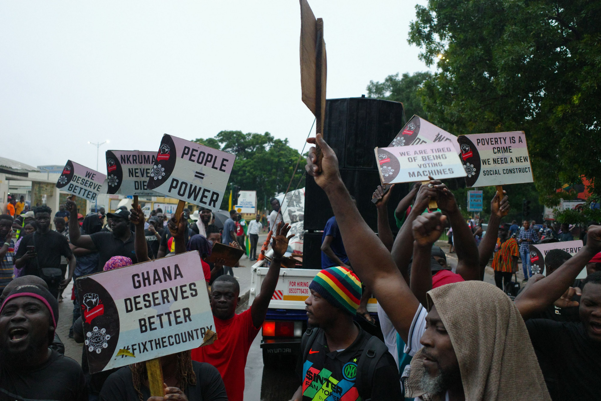 Fresh anti-Government protests were held in Ghana last month with the country facing ongoing financial issues ©Getty Images