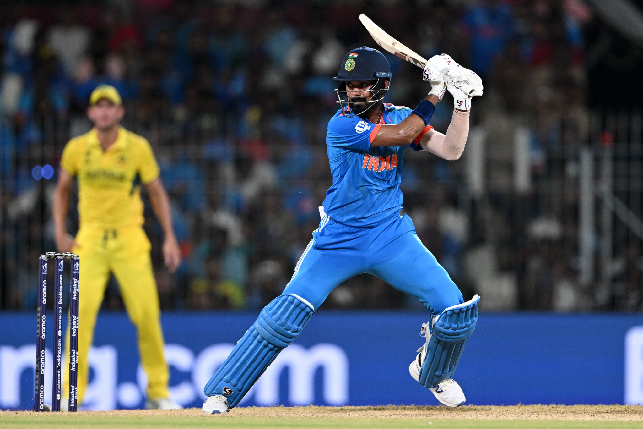 KL Rahul helped India get their Cricket World Cup campaign off to a winning start against Australia in Chennai ©Getty Images