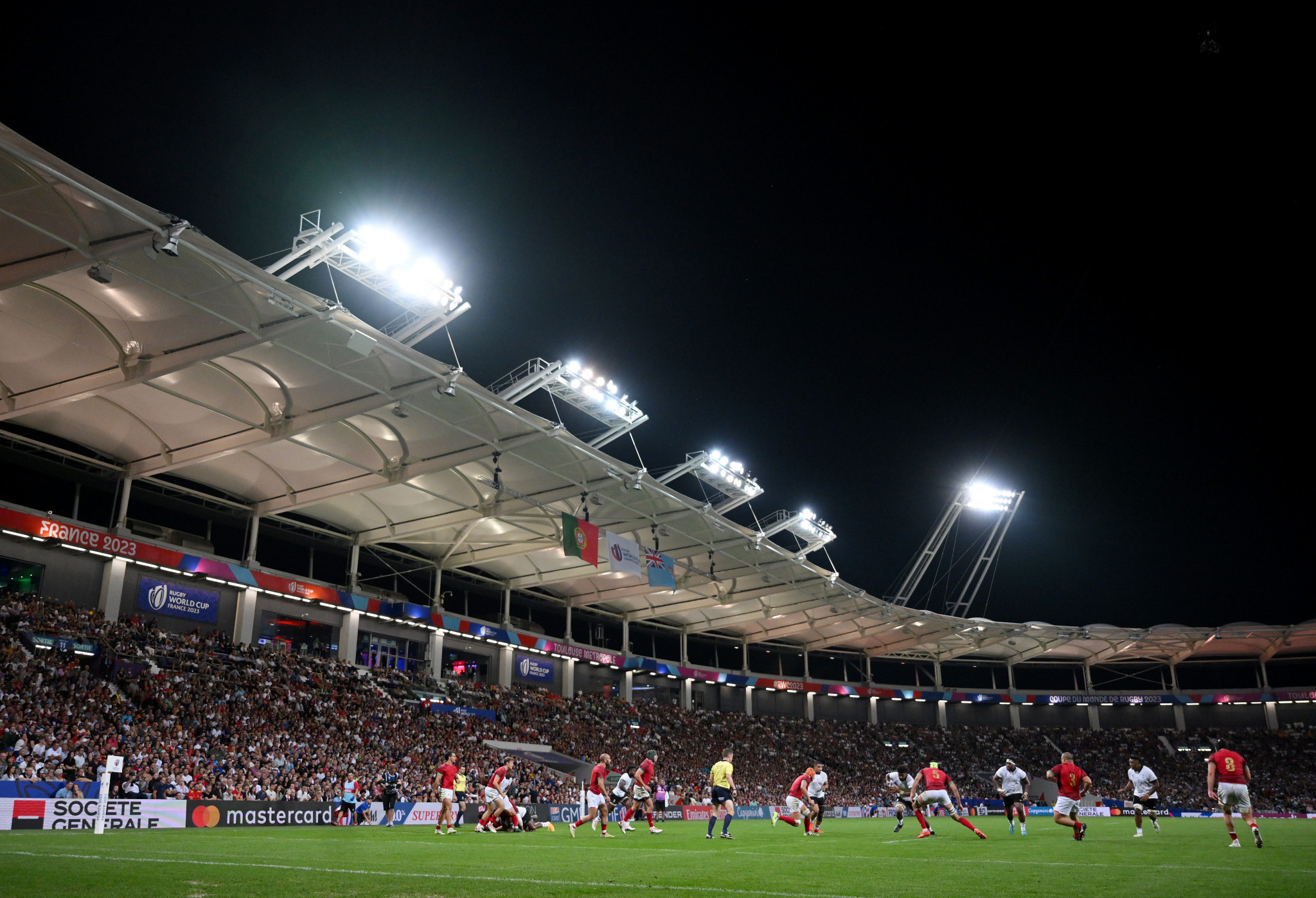 The Stadium de Toulouse was the venue for the final match of the pool phase, one of its most dramatic as Portugal earned a famous last-gasp win over Fiji ©Getty Images