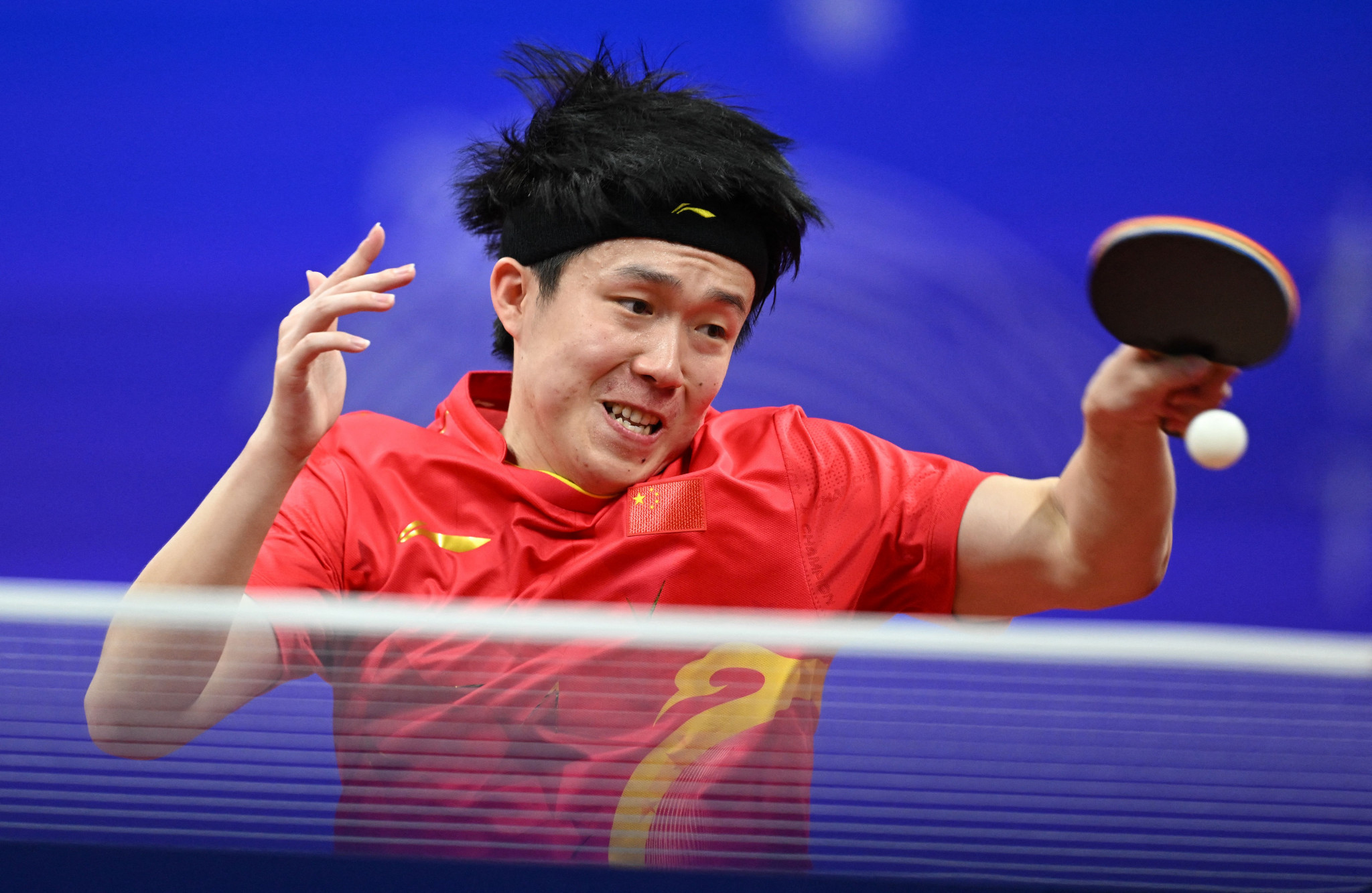 World silver medallist Wang Chuqin of China defeated compatriot and reigning Olympic champion Ma Long to claim the singles title at the World Table Tennis Star Contender in Lanzhou ©Getty Images