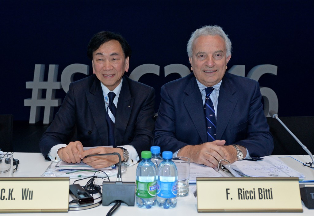 CK Wu (left) was proposed as the ASOIF representative on the IOC Executive Board ©Getty Images