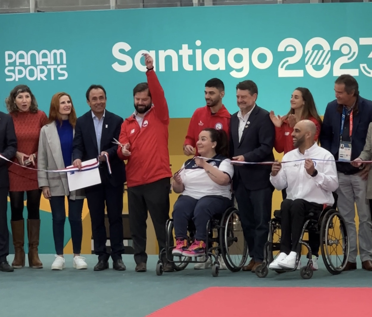 Chile's President Gabriel Boric performed the ribbon-cutting ceremony for the venue ©PanAm Sports
