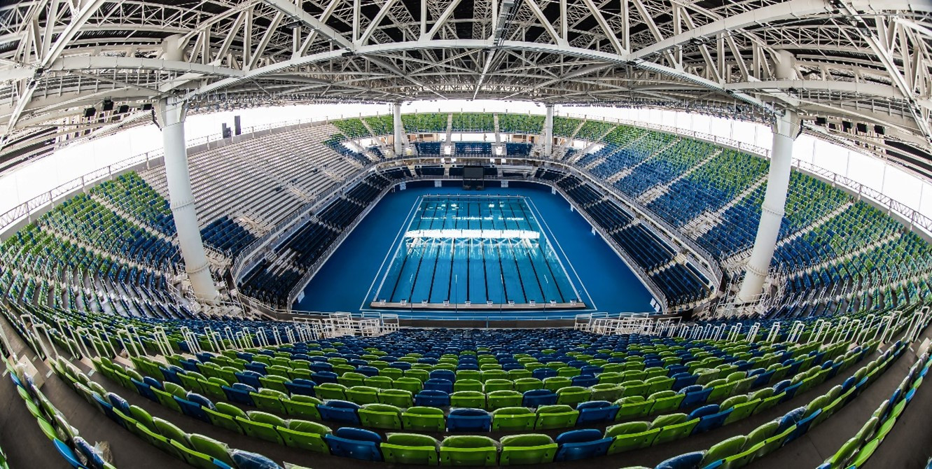 The venue for the aquatics events at Rio 2016 ©Myrtha Pools