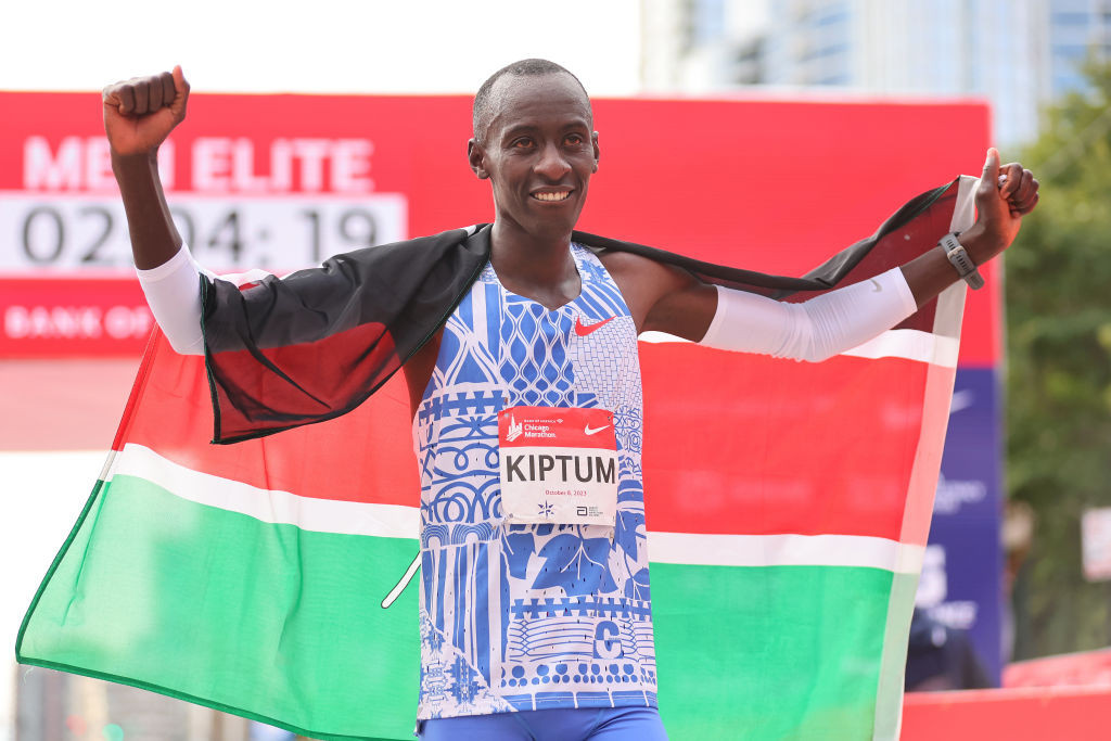 Kenya's newly established world marathon record holder Kelvin Kiptum is among nominees for the men's World Athlete of the Year title ©Getty Images