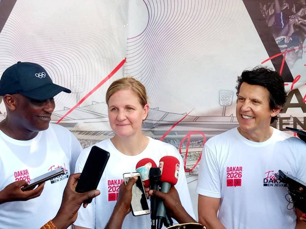 Kirsty Coventry, centre, chair of the International Olympic Committee’s Coordination Commission for the Dakar 2026 Youth Olympics, has praised the planning for the imminent Dakar en Jeux festival ©IOC