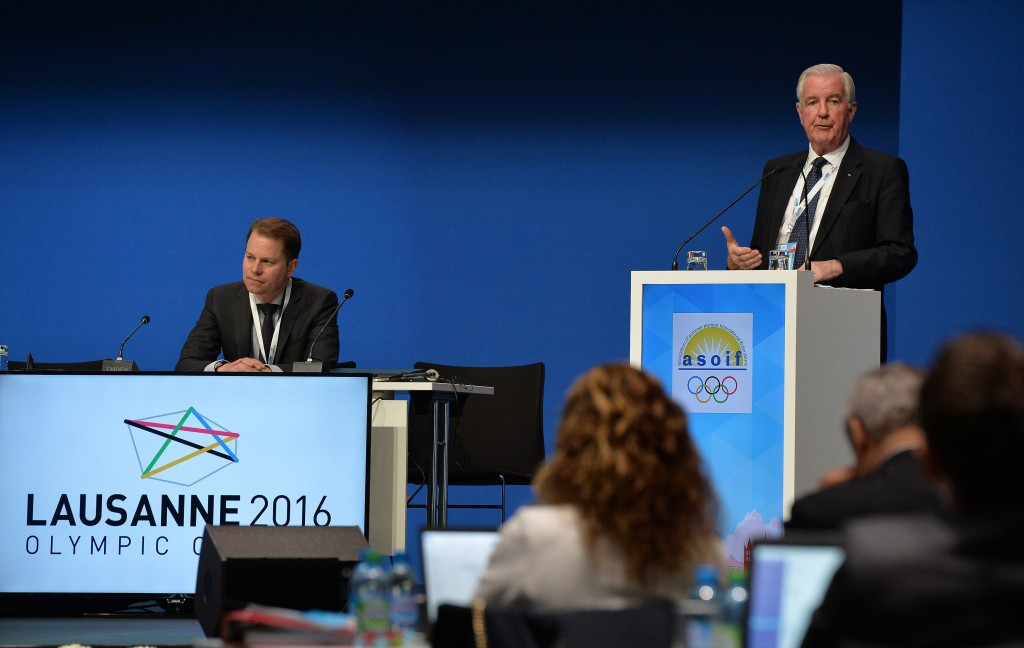 World Anti-Doping AGency President Sir Craig Reedie met with Russian Sports Minister Vitaly Mutko at SportAccord Convention to discuss the meldonium issue ©Getty Images