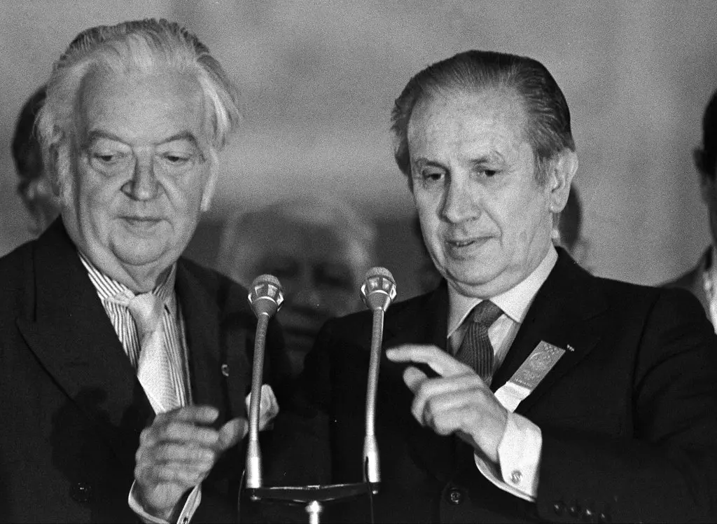 After succeeding  Lord Killanin, left, as IOC President in 1980 Juan Antonio Samaranch, right, set about transforming the organisation ©Getty Images 