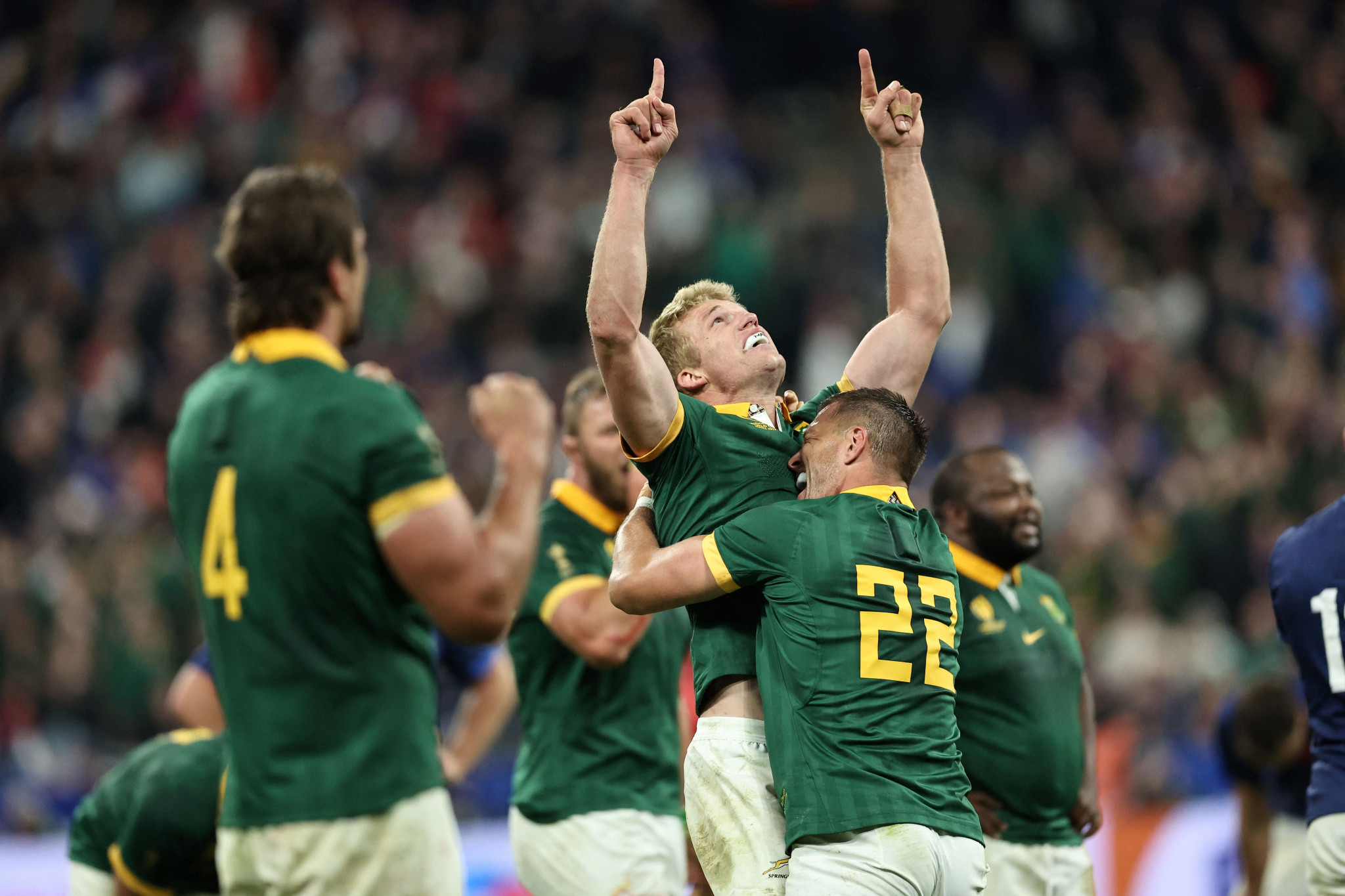 South Africa knocked out Rugby World Cup host nation France 29-28 in an all-time classic ©Getty Images
