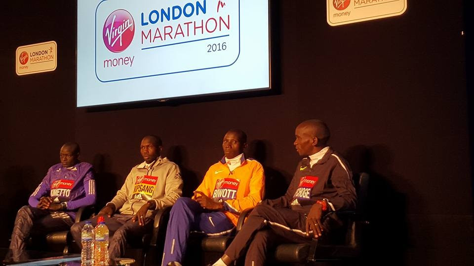 Kenya's Dennis Kimetto, Wilson Kipsang, Stanley Biwott and Eliud Kipchoge all attended today's conference