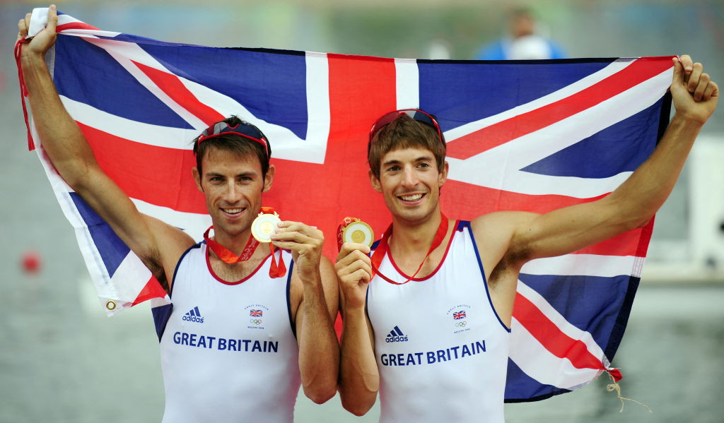 Mark Hunter, left, pictured with Zak Purchase after victory in the lightweight men's double sculls at Beijing 2008, has said lightweight rowing has been 