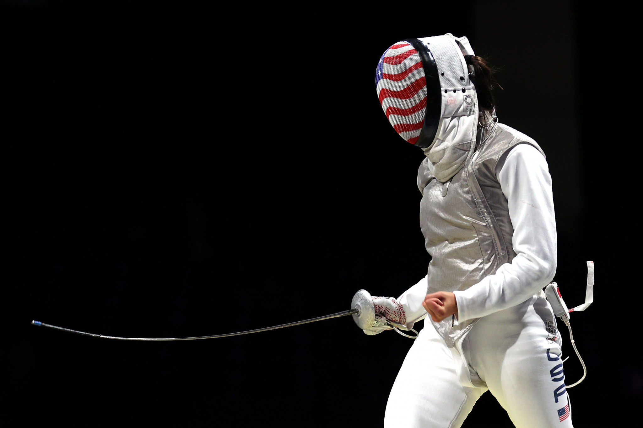 Fencer Lee Kiefer is another Tokyo 2020 winner in the Santiago 2023 squad   ©Getty Images