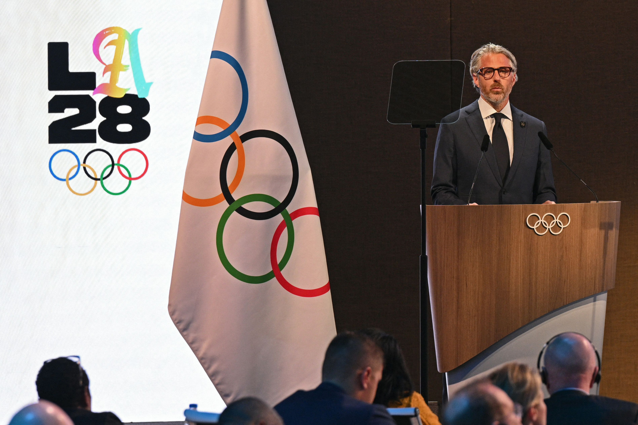 Los Angeles 2028 chair Casey Wasserman claimed its programme would "amplify the Olympic and Paralympic story and captivate new audiences" ©Getty Images