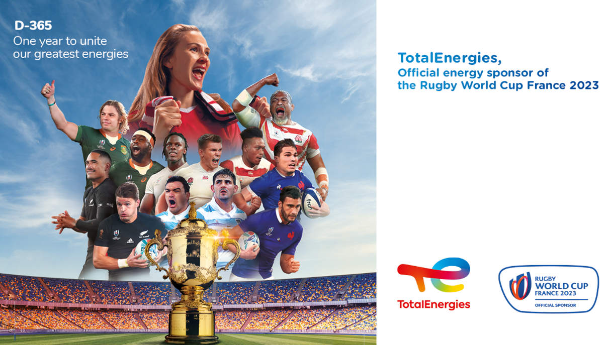 TotalEnergies was confirmed as a Rugby World Cup sponsor last year ©TotalEnergies