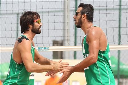 Turkey’s Murat Giginoglu and Volkan Gogtepe earned two wins on the opening day of men's pool play at the FIVB Fuzhou Open in China ©FIVB