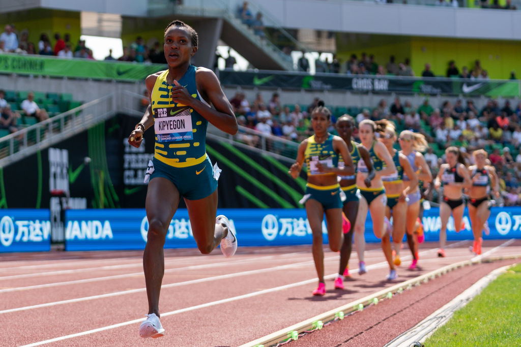 Kenya's Faith Kipyegon, Olympic 1500m champion at the Rio 2016 and Tokyo 2020 Games, will seek a historic third gold at Paris 2024 ©Getty Images