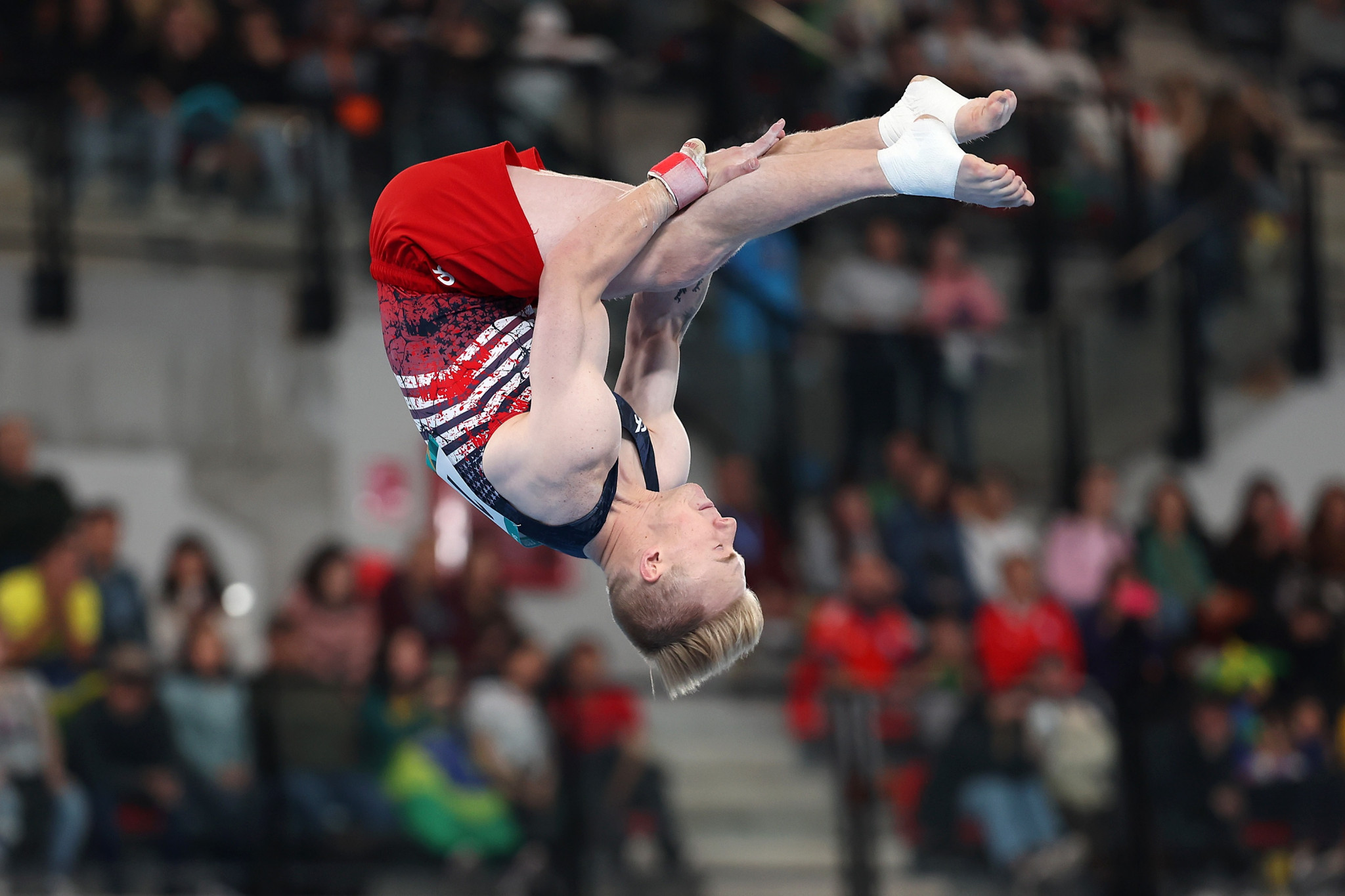 Cameron Bock played a key role in helping the United States win artistic gymnastics men's team all-around gold ©Getty Images