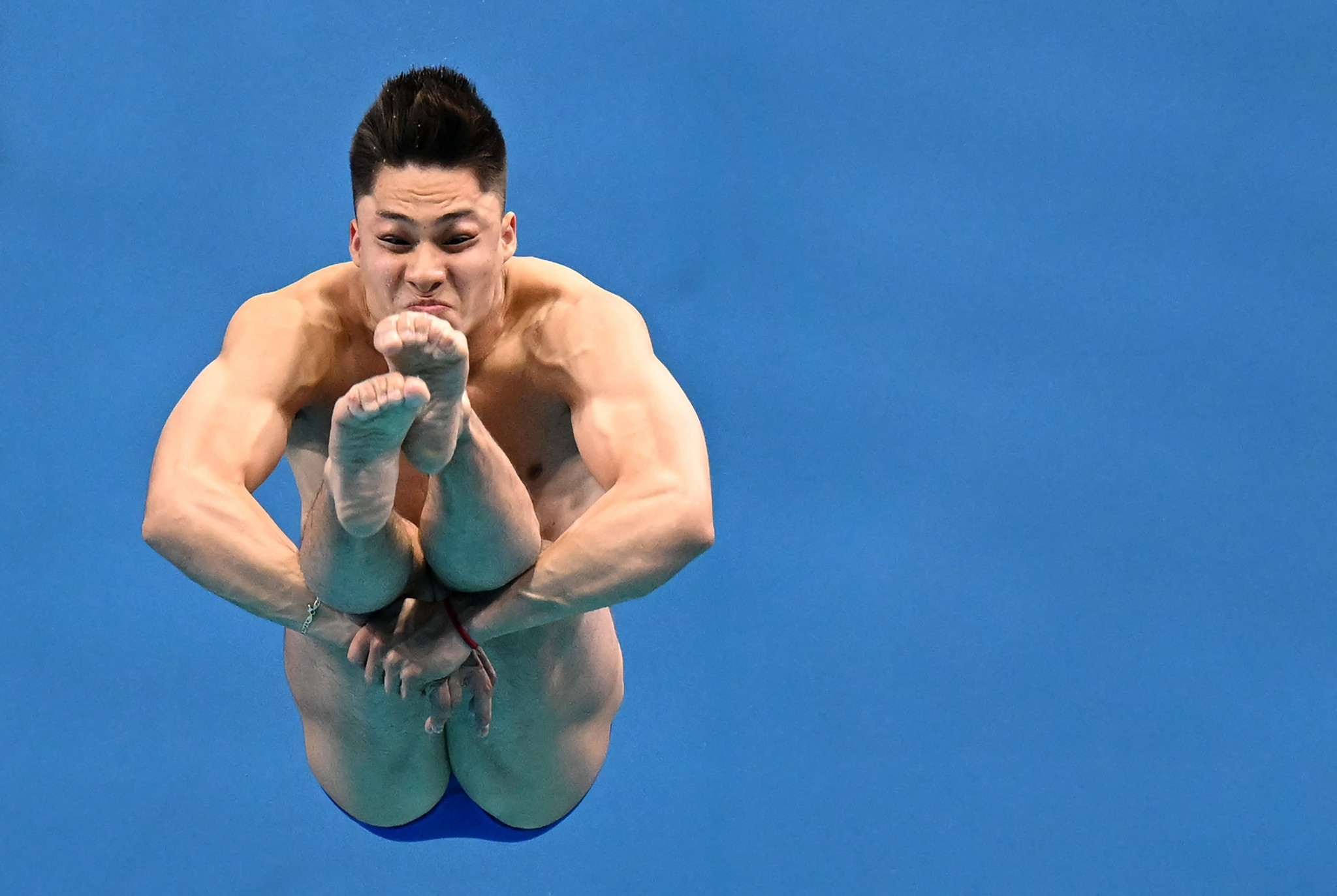 Osmar Olvera of Mexico was in sensational form as he won men's 1m springboard gold ©Getty Images