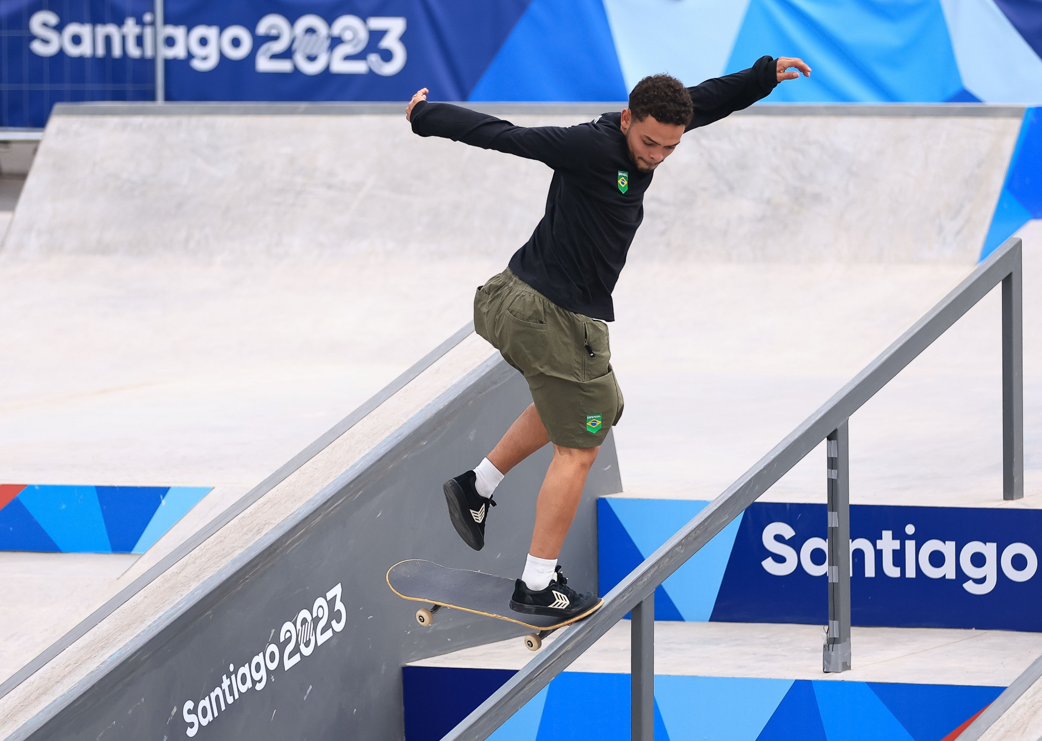 Lucas Rabelo of Brazil showcased his box of tricks to help him win men's street gold in Santiago ©Getty Images