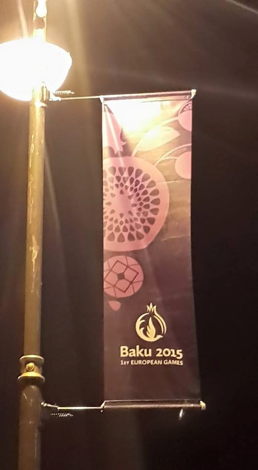 Near enough every lamppost in sight carrys Baku 2015 branding ©ITG