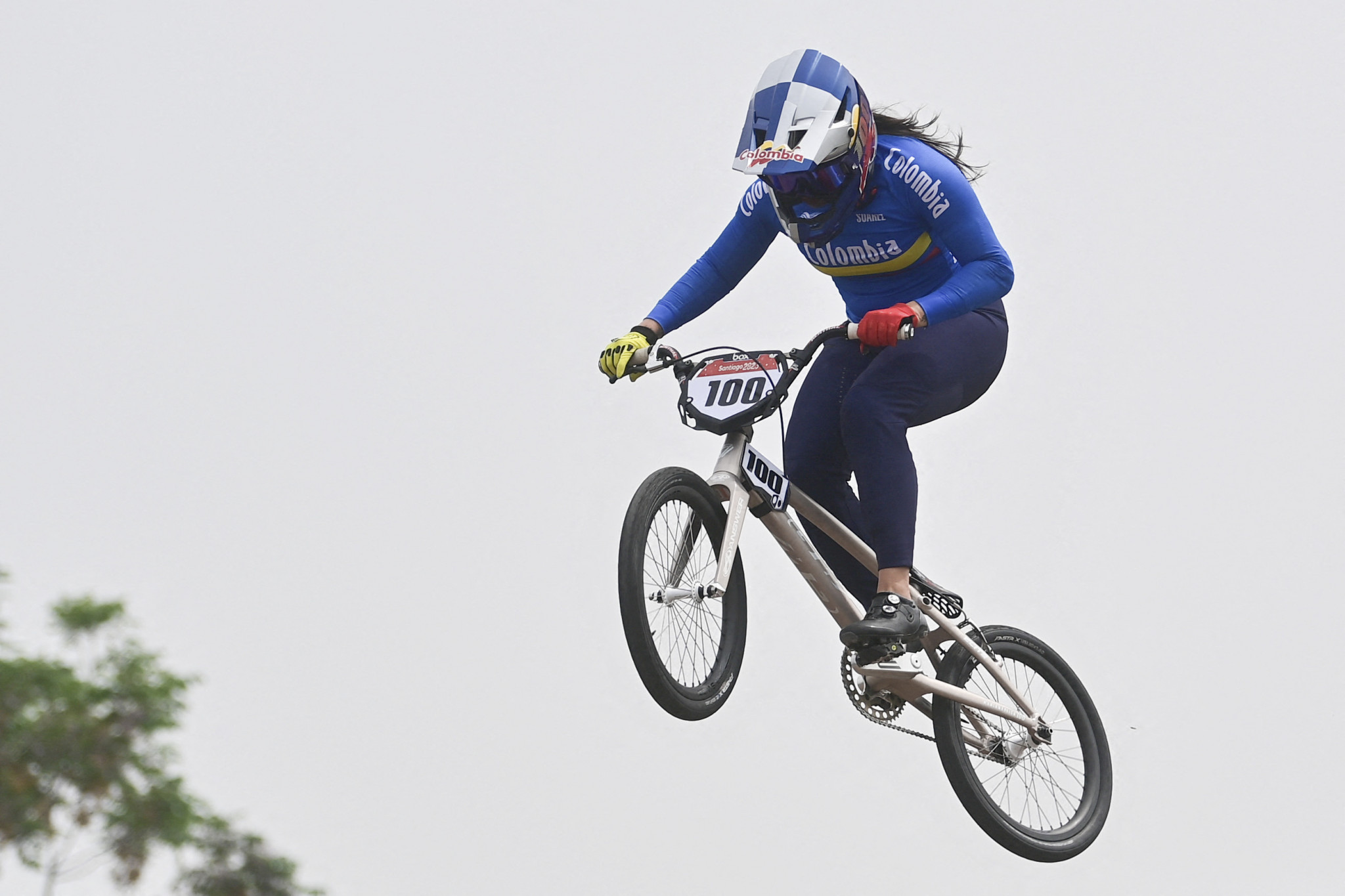Mariana Pajón takes flight en-route to the women's BMX title ©Getty Images