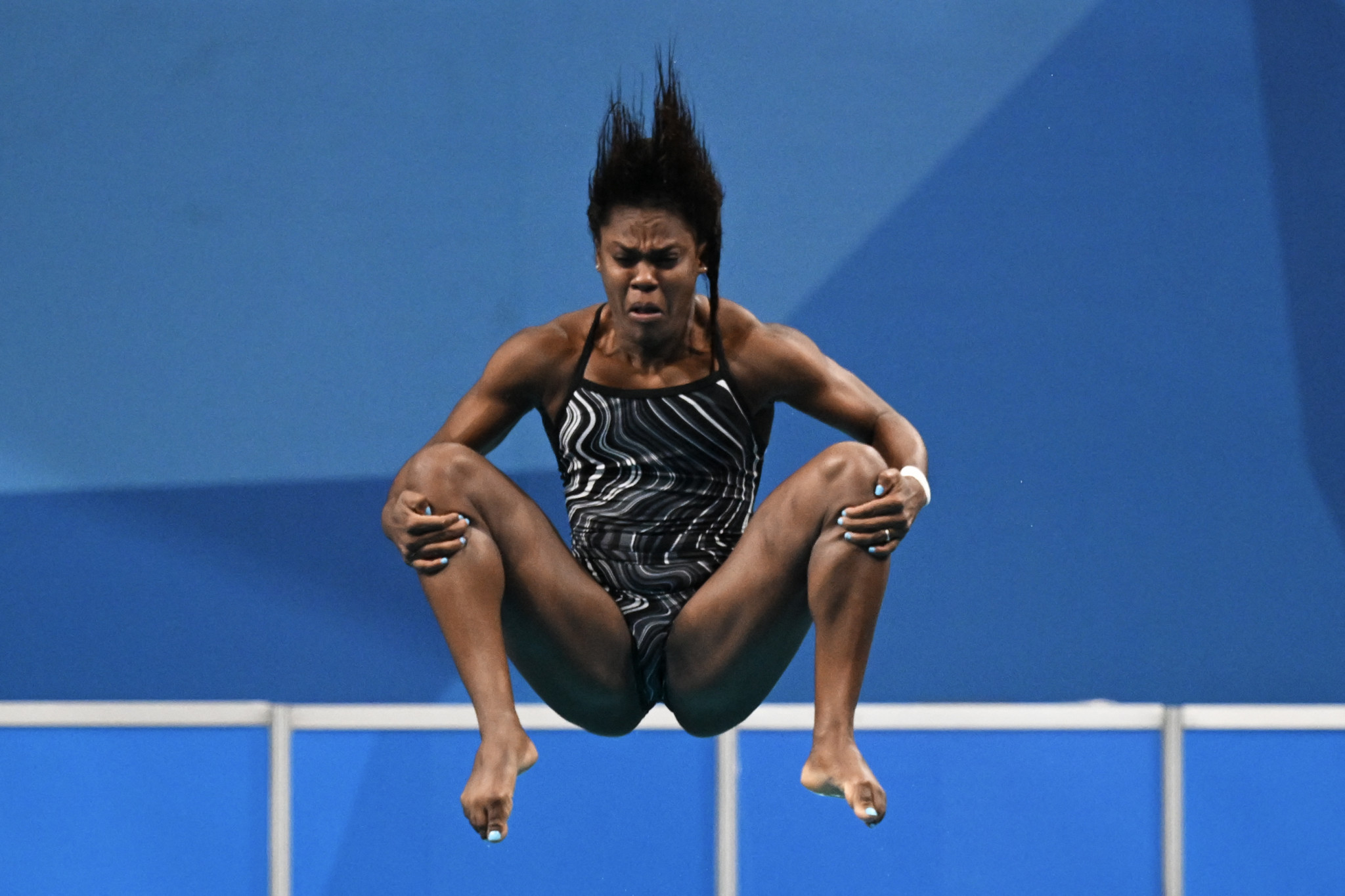 Cuba's Anisley Garcia competes during the women's diving ©Getty Images