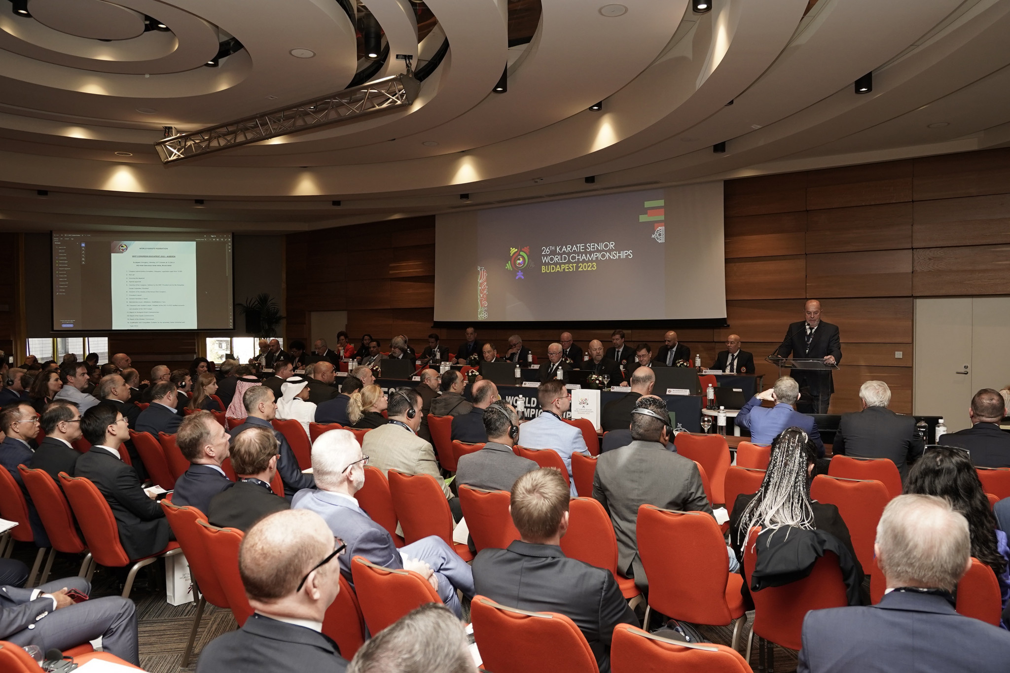The WKF Congress was held in Budpaest where the organisation's President Antonio Espinós spoke of his frustration at the process to select the Olympic programme ©WKF