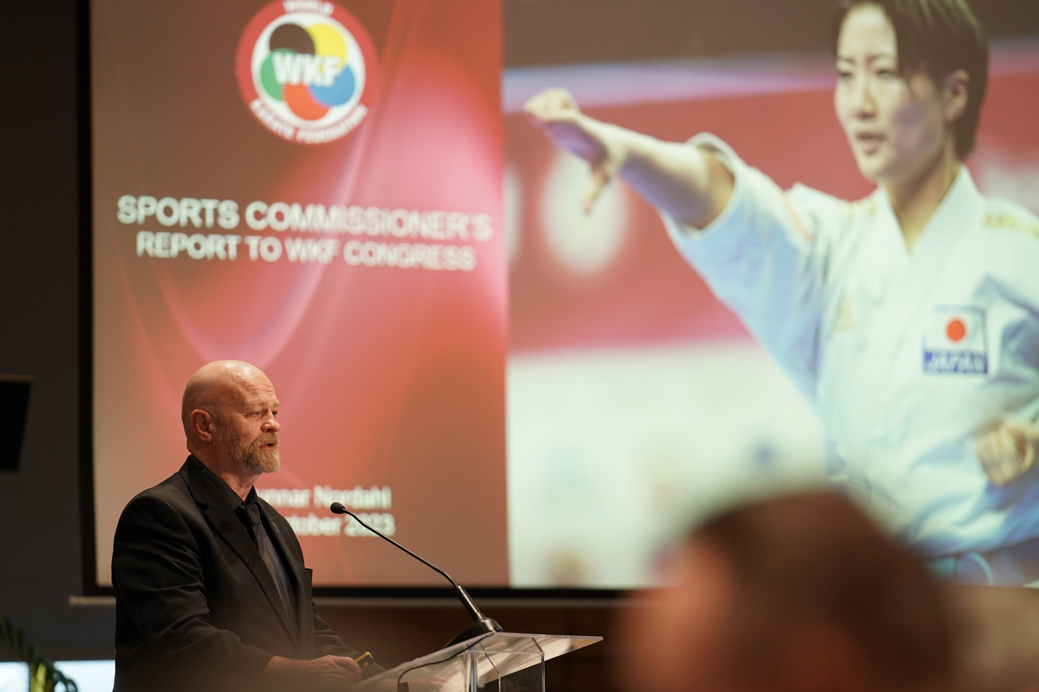 Gunnar Nordahl, chair of the WKF Sports Commission, underlined the work of the group over the past 12 months ©WKF