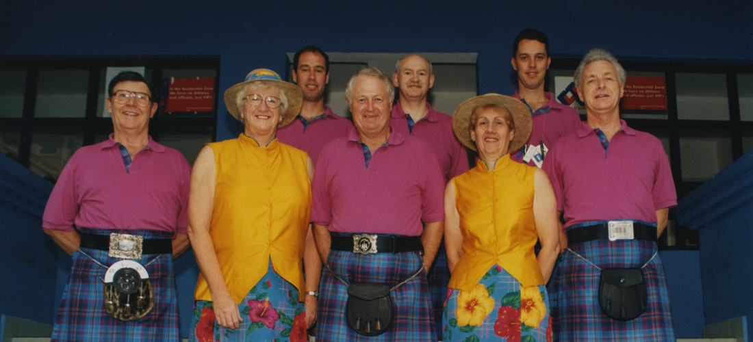 David Webster, centre, enjoyed a long relationship with the Commonwealth Games Movement in Scotland ©Team Scotland