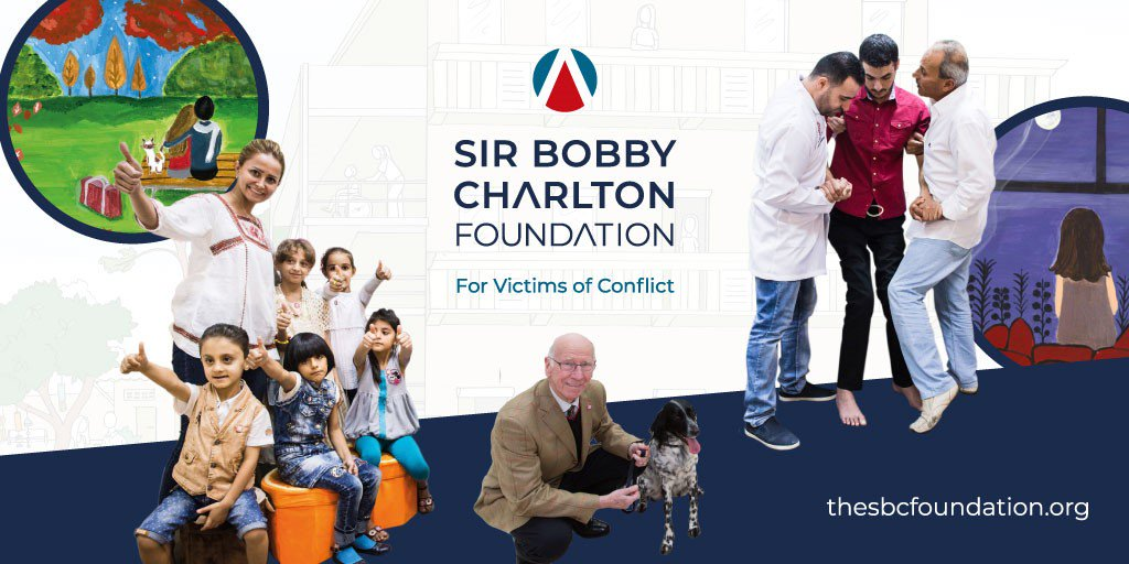 As well as his outstanding feats on the football pitch, Sir Bobby Charlton also established a charity to help the victims of conflict ©Sir Bobby Charlton Foundation 