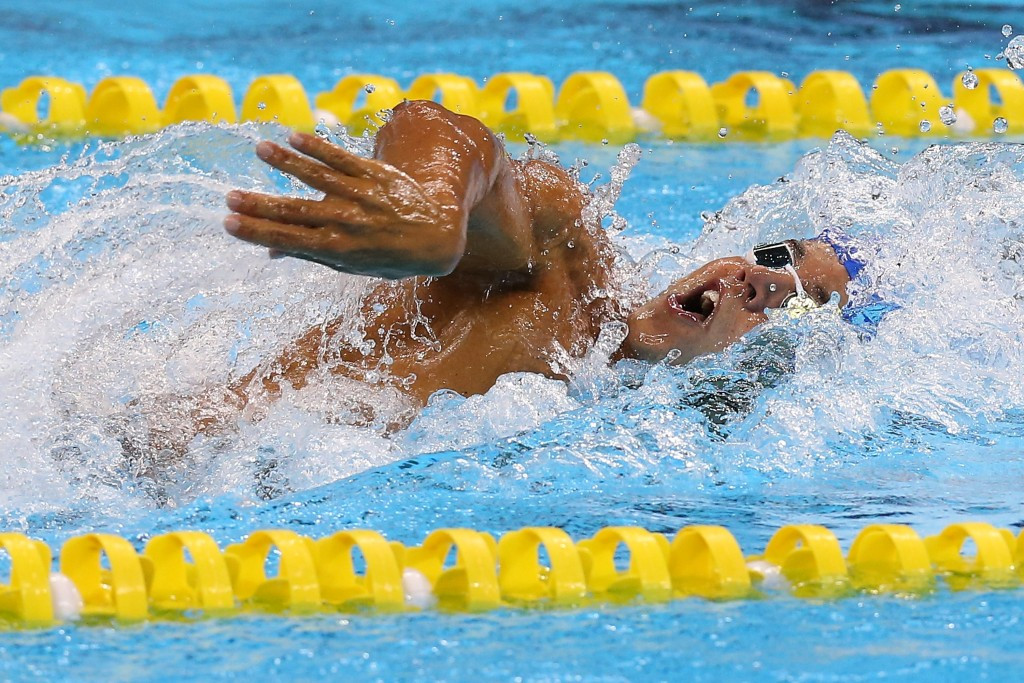 Brazil's Miguel Valente won the men’s 1,500m freestyle