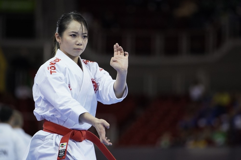 Hong Kong's Grace Lau has secured a showdown with Japan's Hikaru Ono for women's individual kata gold ©WKF