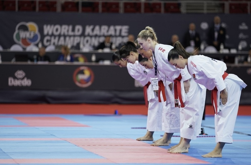 Athletes graced the tatamis in Budapest for the first time at the Karate World Championships ©WKF