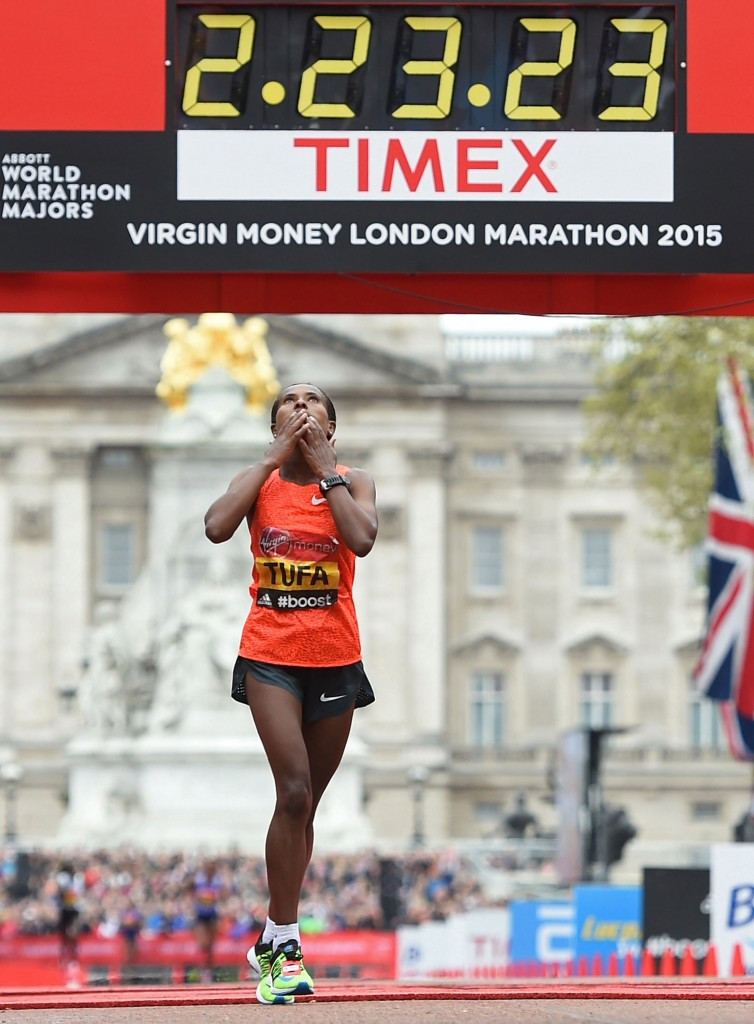 Tigist Tufa won last year's London Marathon by a margin of 18 seconds