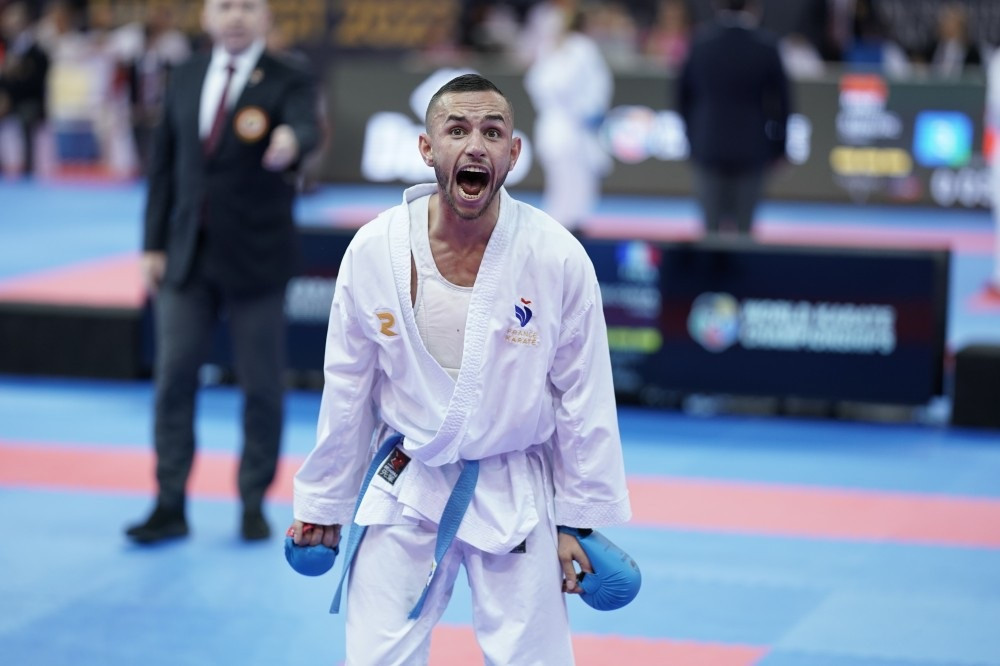 A third successive world title remains in Frenchman Steven Da Costa's sights after reaching the final ©WKF