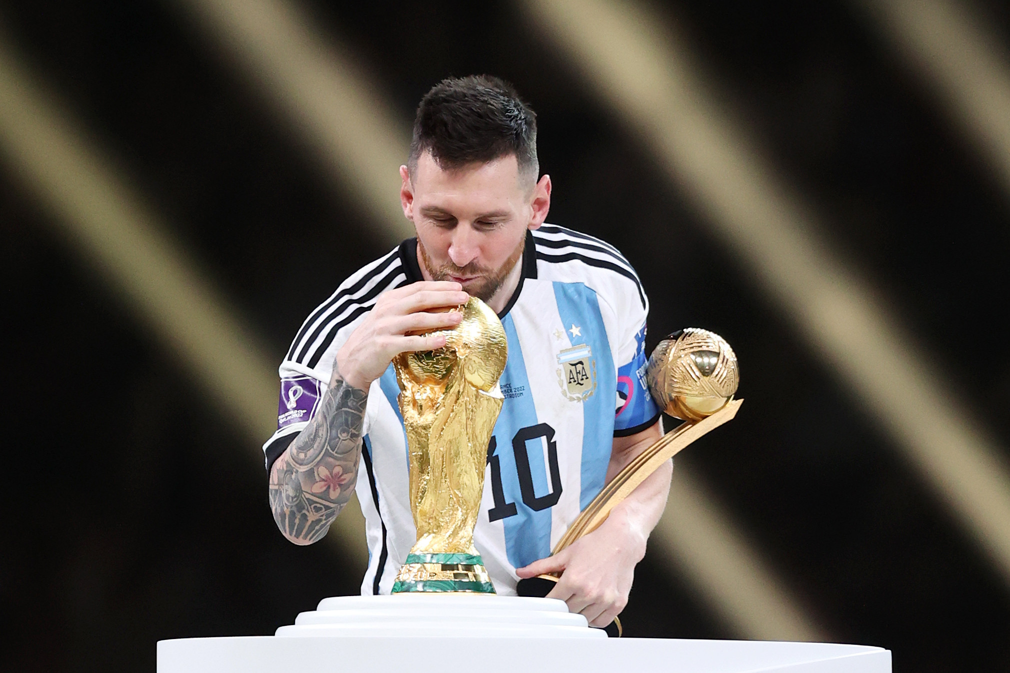 Lionel Messi won the World Cup with Argentina last year and Thomas Bach wants him to target a second Olympic gold ©Getty Images