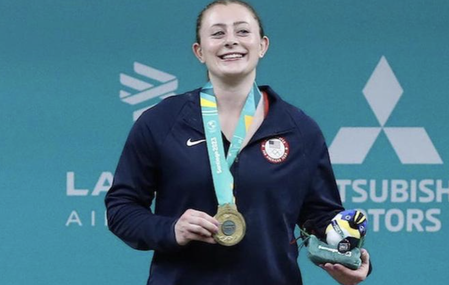 American Olivia Reeves was the star individual performer during the weightlifting competition at Santiago 2023 ©PAWF