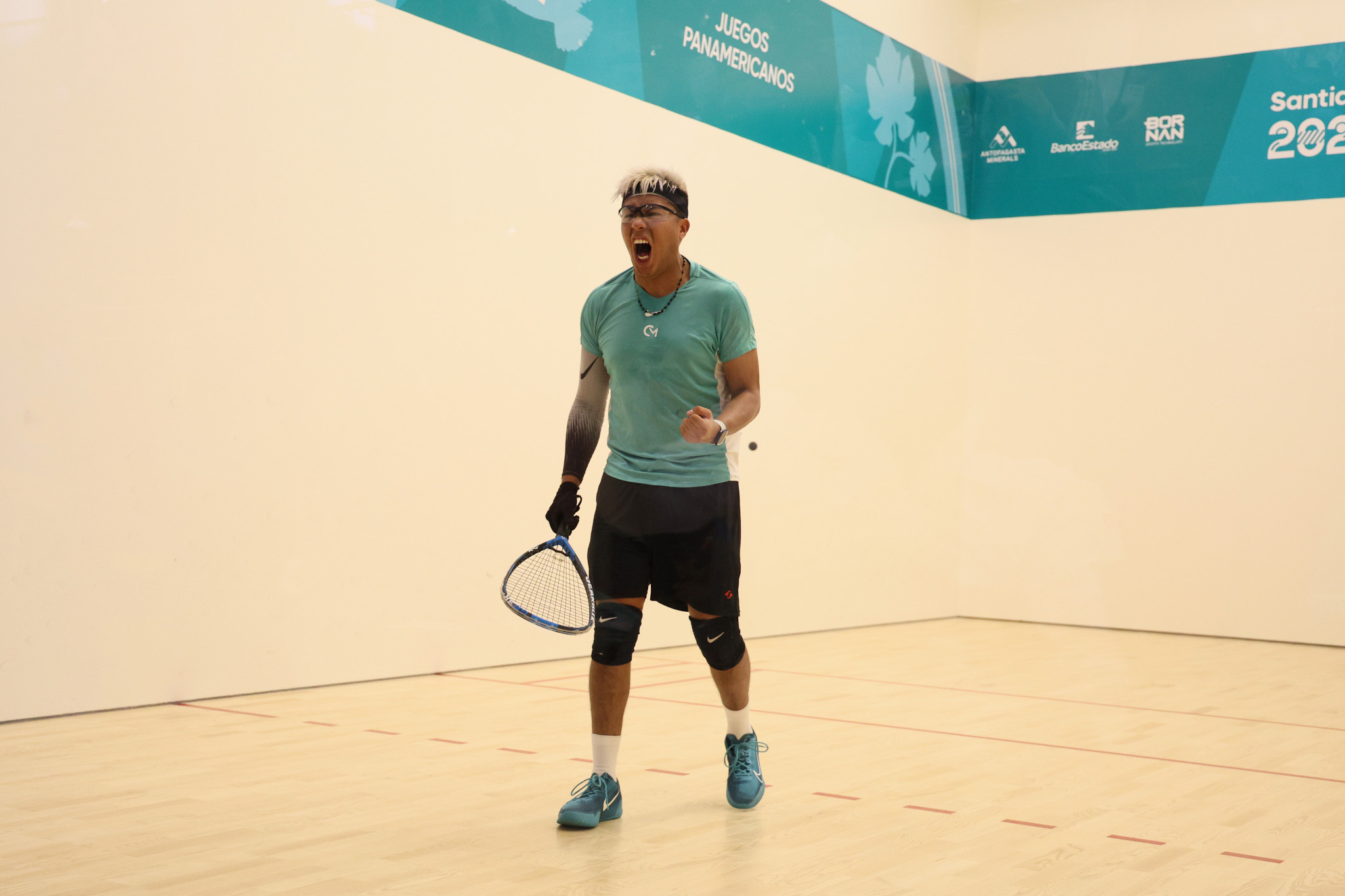 Conrrado Moscoso of Bolivia won his second racquetball gold medal of the Pan American Games ©Getty Images
