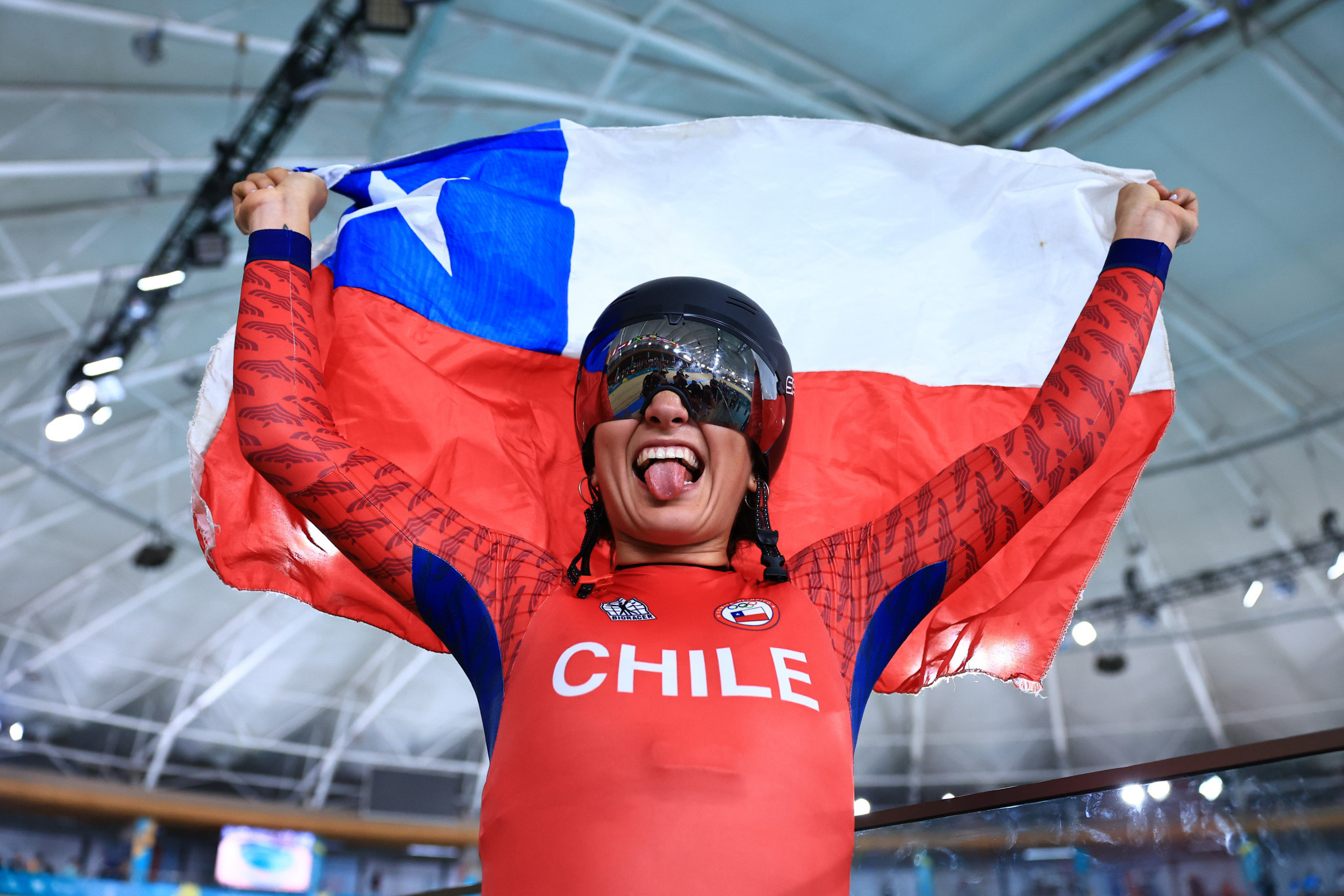 Catalina Soto of Chile claimed a home bronze medal in track cycling ©Getty Images