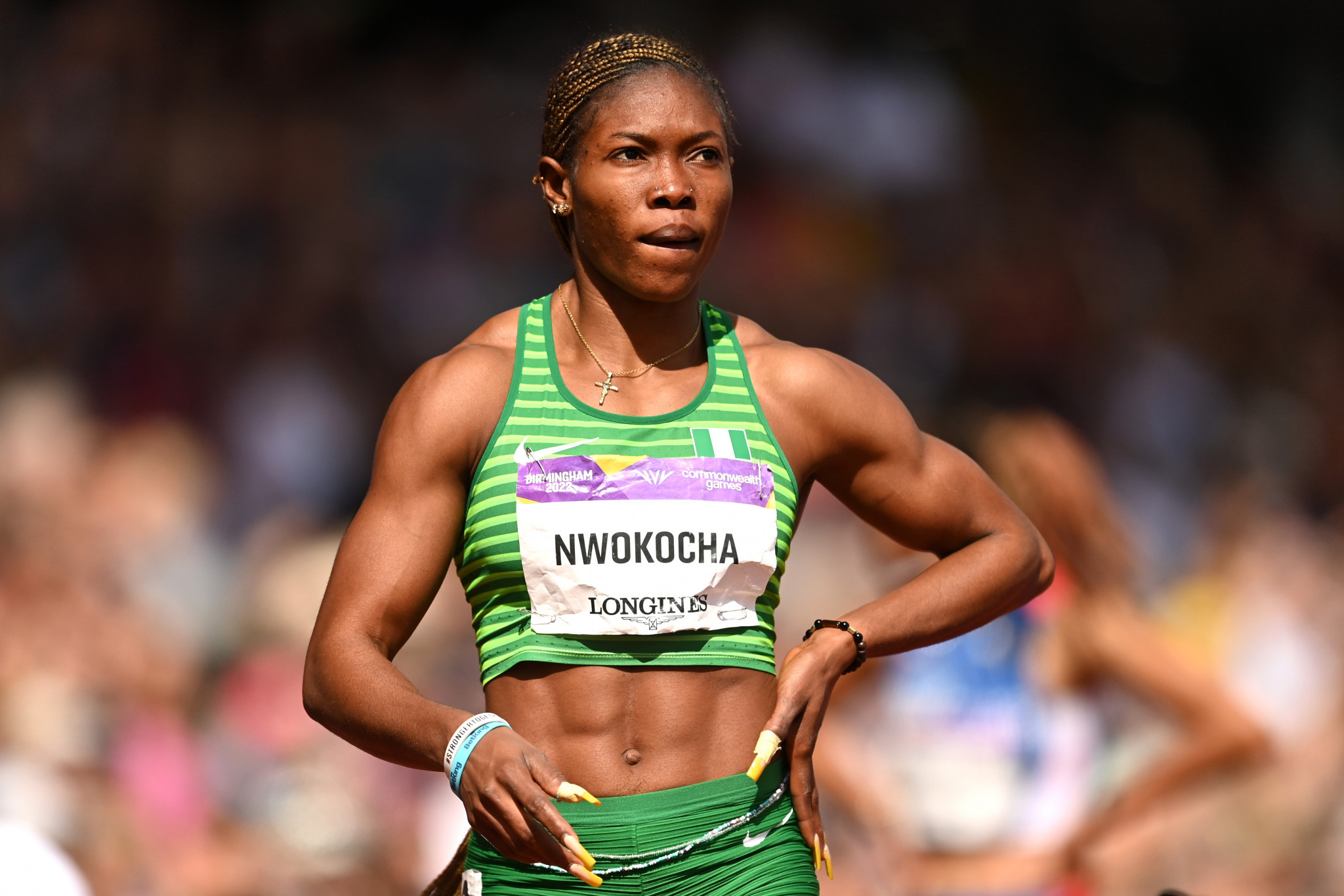 Nigerian sprinter Nzubechi Grace Nwokocha has been banned by the Athletics Integrity Unit for three years after being found guilty of a doping violation during Birmingham 2022 ©Getty Images