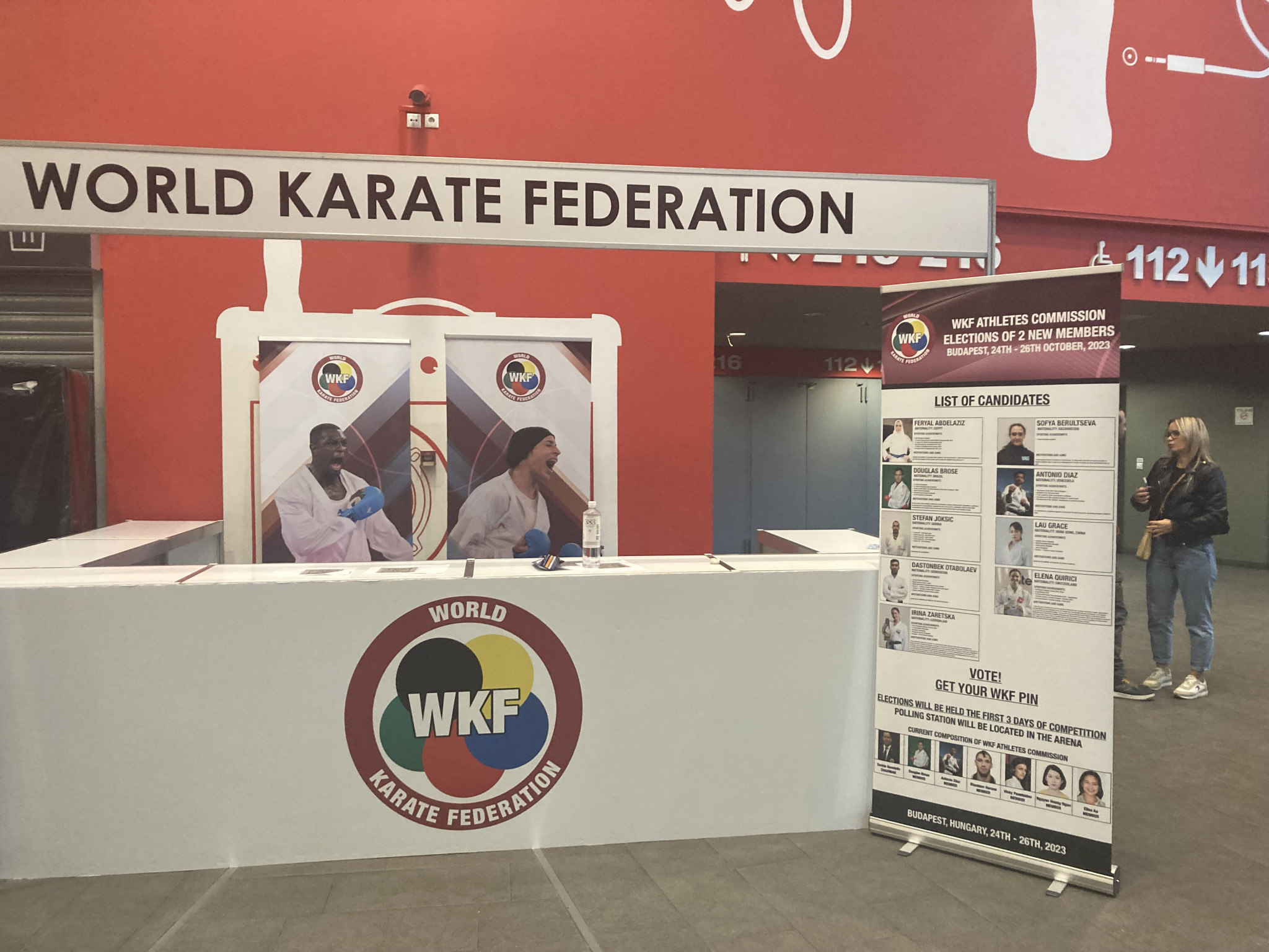 Voting for the WKF Athletes' Commission has been taking place during the Karate World Championships in Budapest ©ITG