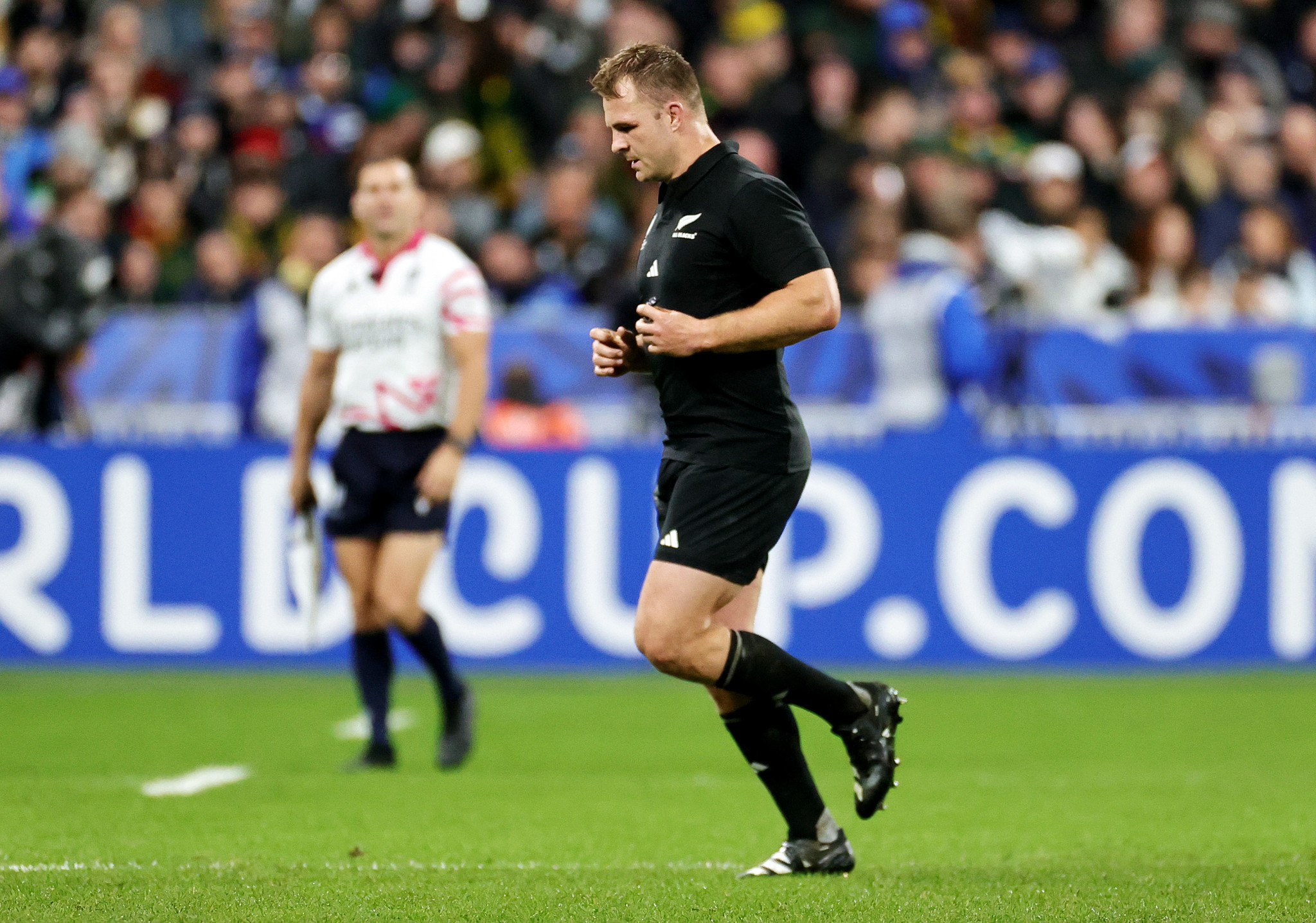 New Zealand captain Sam Cane was shown a first-half red card in what is the first-ever Rugby World Cup final sending off ©Getty Images
