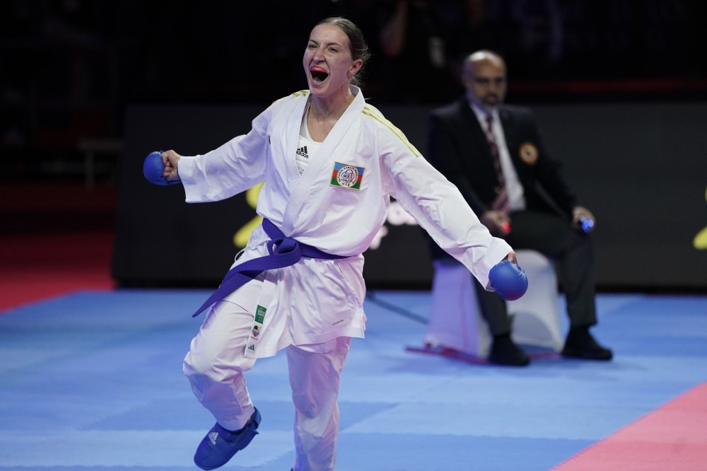 Zaretska and Da Costa complete hat-trick of karate world titles in Budapest