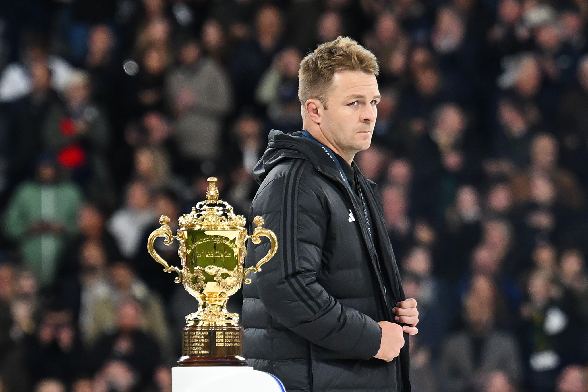 New Zealand captain Sam Cane became the first player in history to be shown a red card in the Rugby World Cup final ©Getty Images