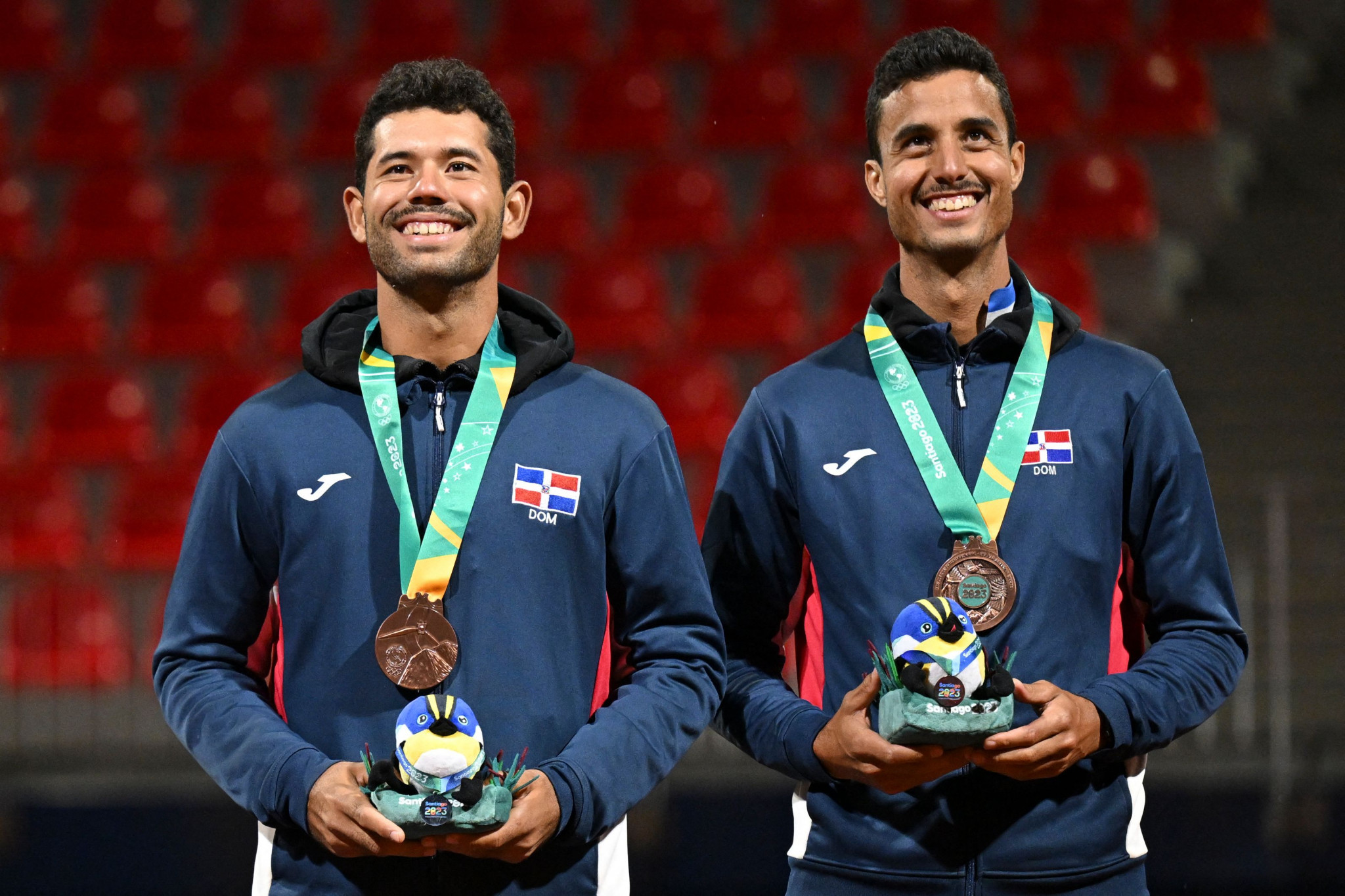 Nick Hardt and Roberto Cid of the Dominican Republic earned bronze by edging a close encounter against Costa Rica's Rodrigo Crespo and Jesse Flores ©Getty Images

